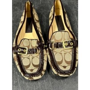 🐾Coach Brown Monogram Loafers🎉